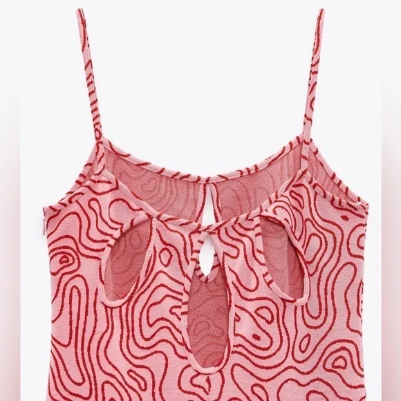 ZARA JACQUARD MIDI DRESS - Picture 7 of 8